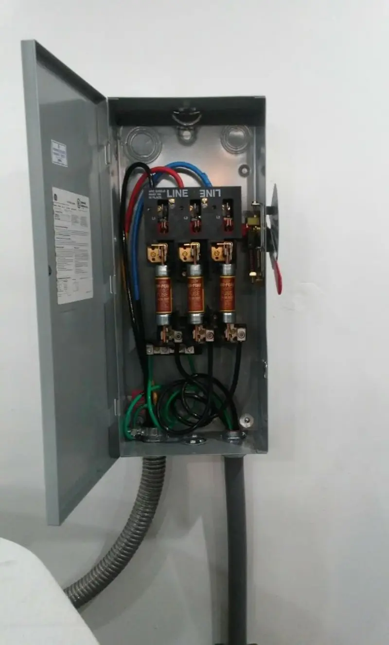 Three-phase disconnect switch installed for Electrical Wiring & Rewiring in Radford
