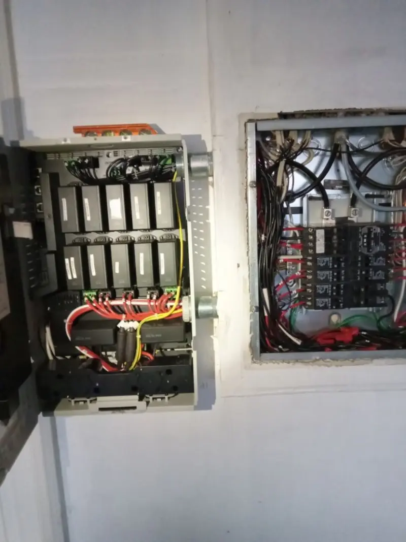 Electrical panel upgrade completed for Security Camera Wiring in Radford
